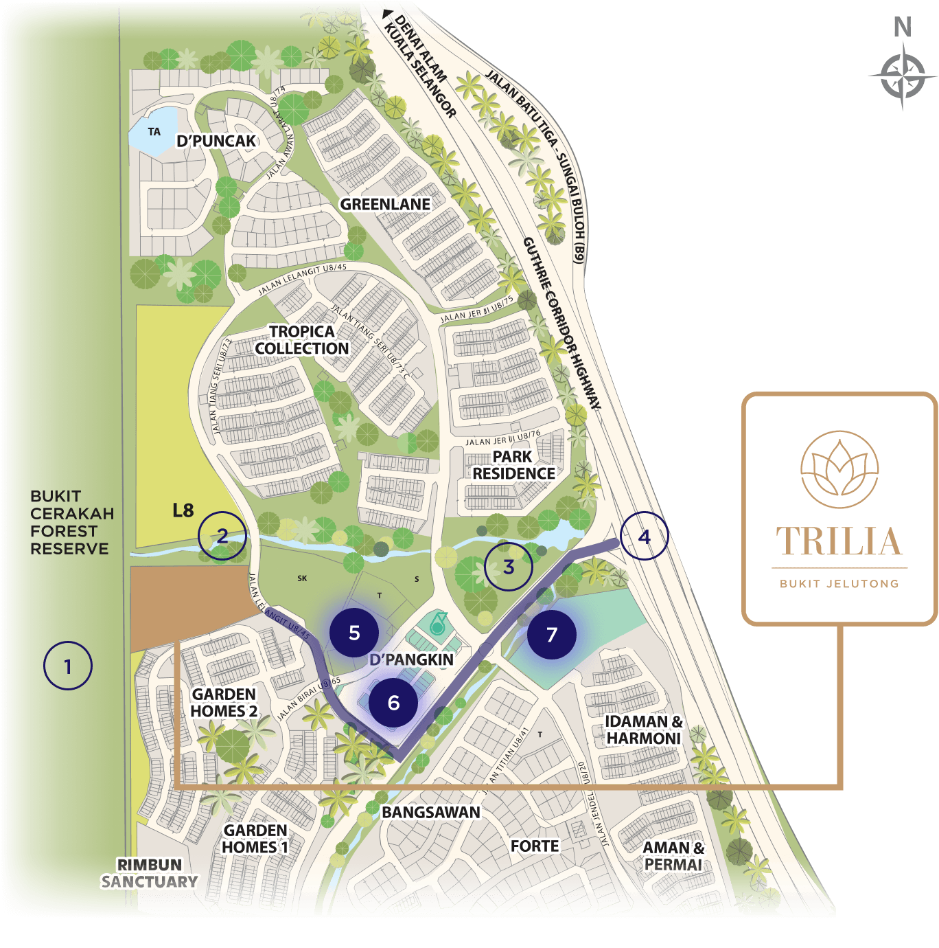 Trilia Location Map