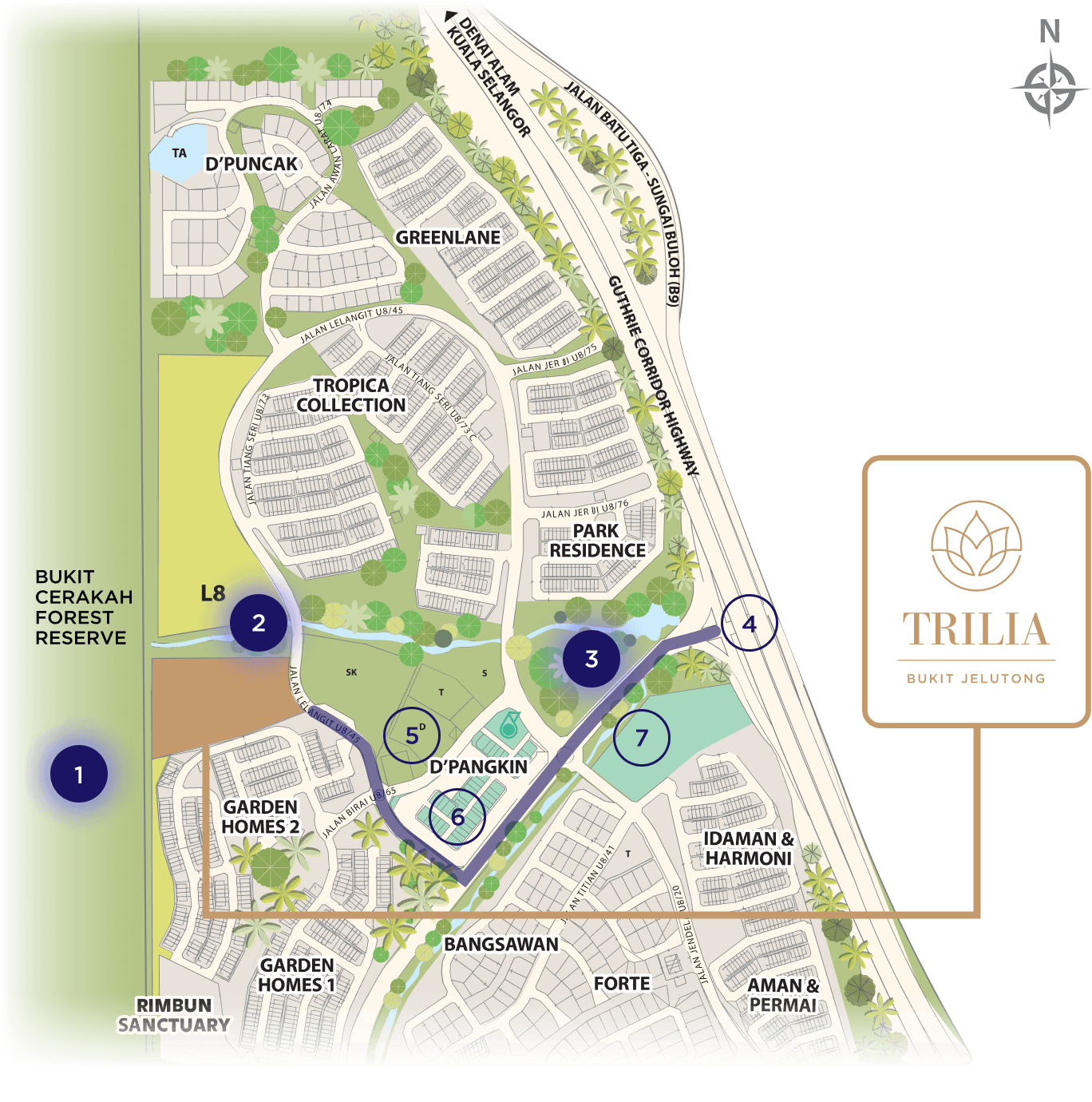 Trilia Location Map