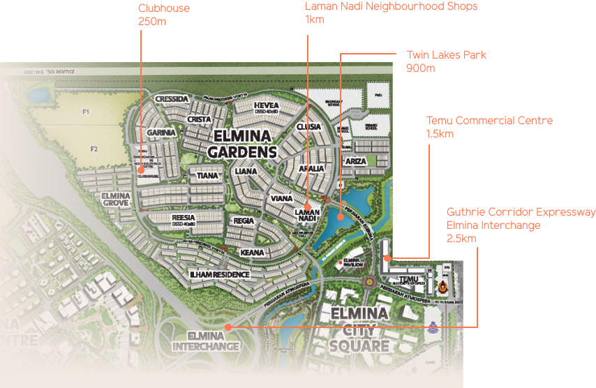 City of Elmina’s master layout plan