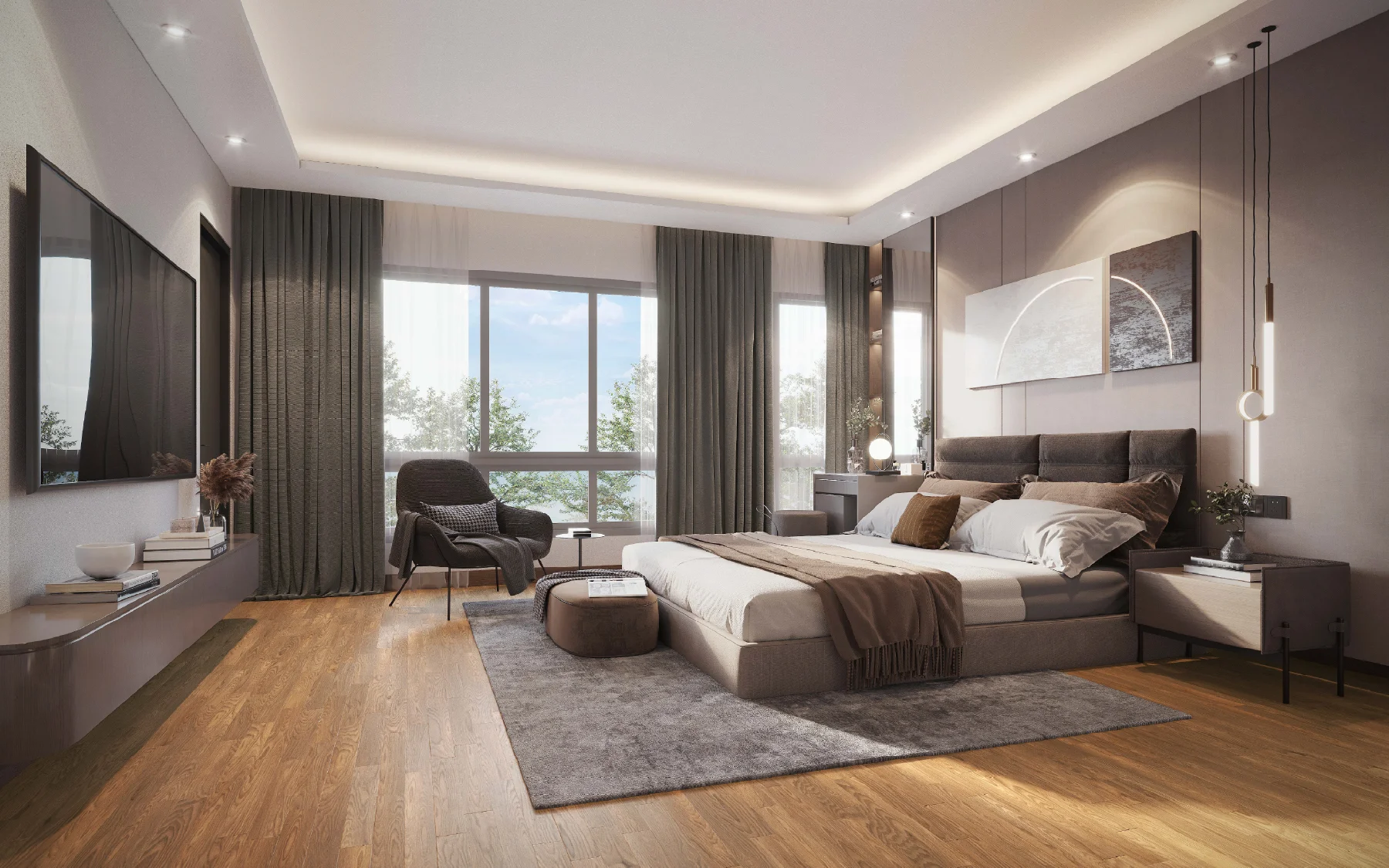 Serenia Baleria spacious master bedroom layout styling