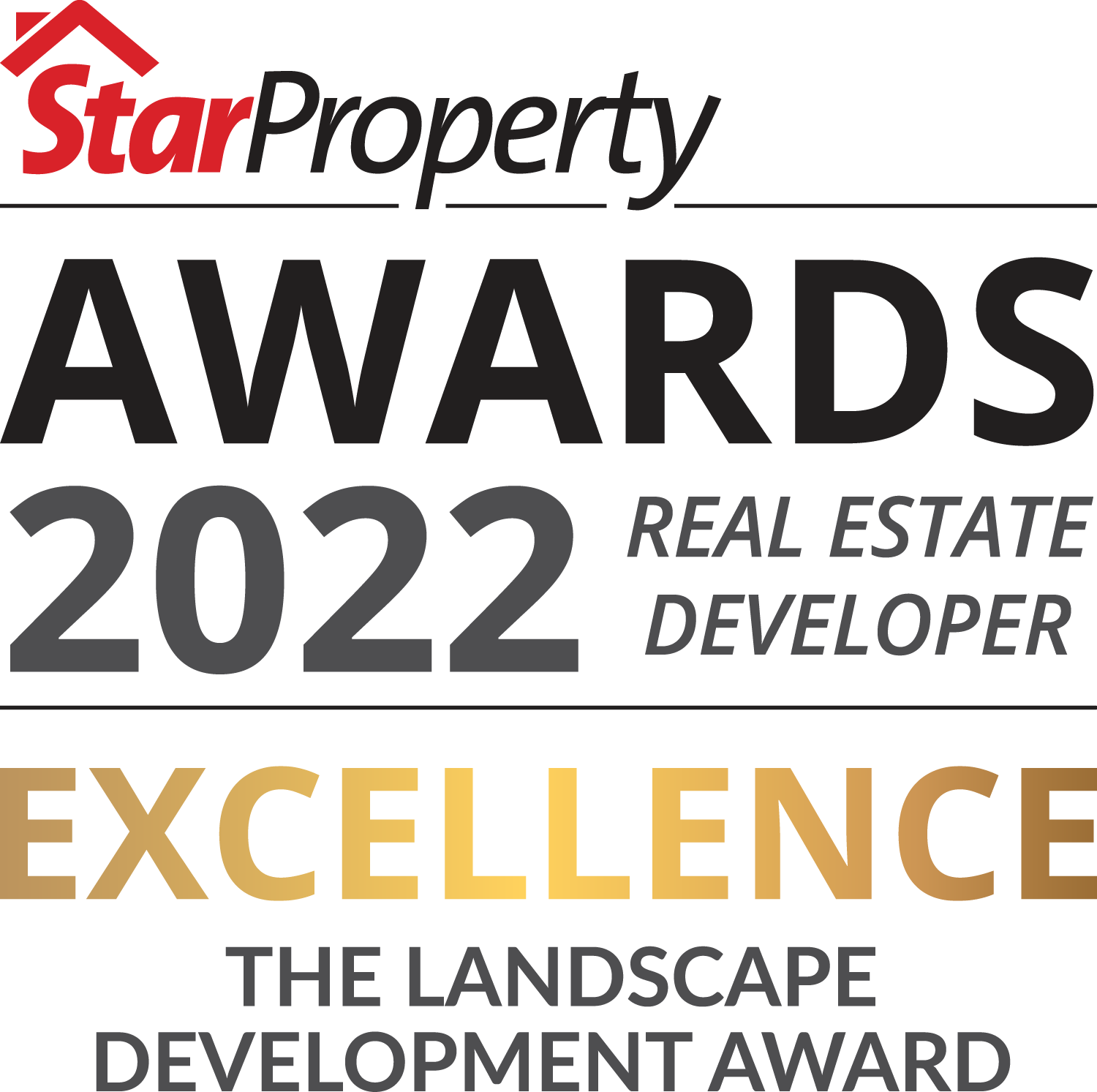 StarProperty Awards 2022 Excellence Logo - The Landscape Development Award