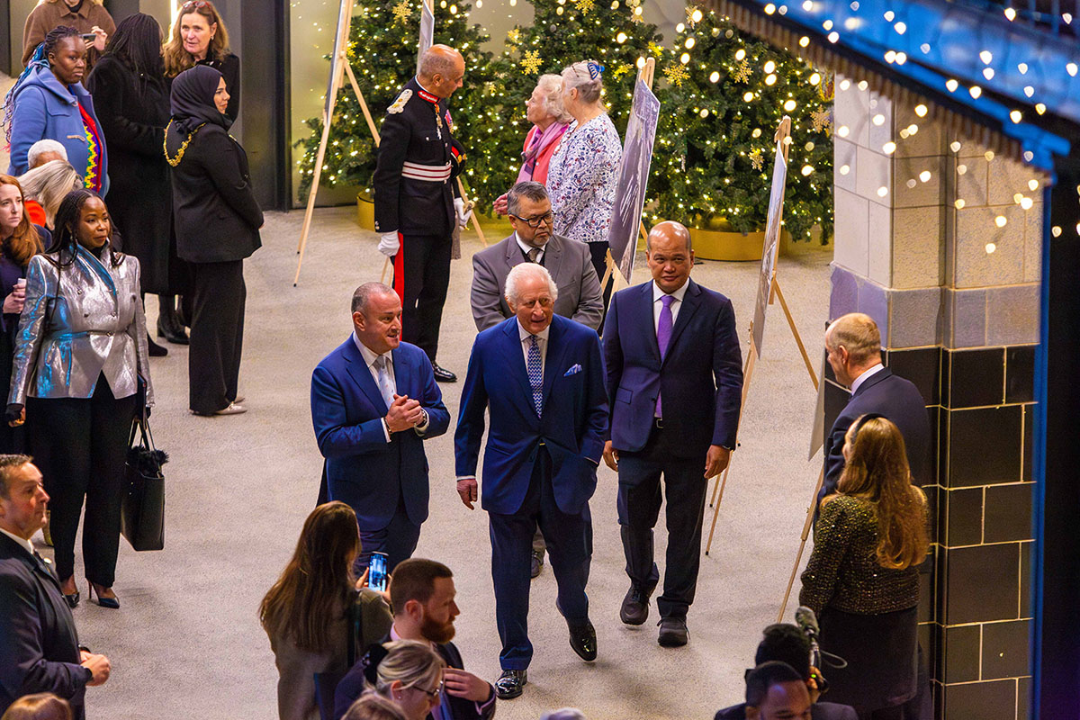 His Majesty King Charles III Makes a Festive Visit to the Iconic Battersea Power Station