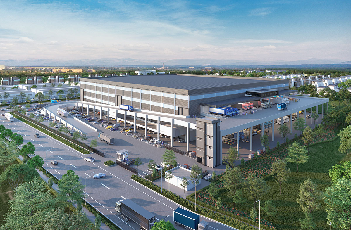 Two-storey multi-tenant warehouse in Bandar Bukit Raja. Photo: Artist’s Impression