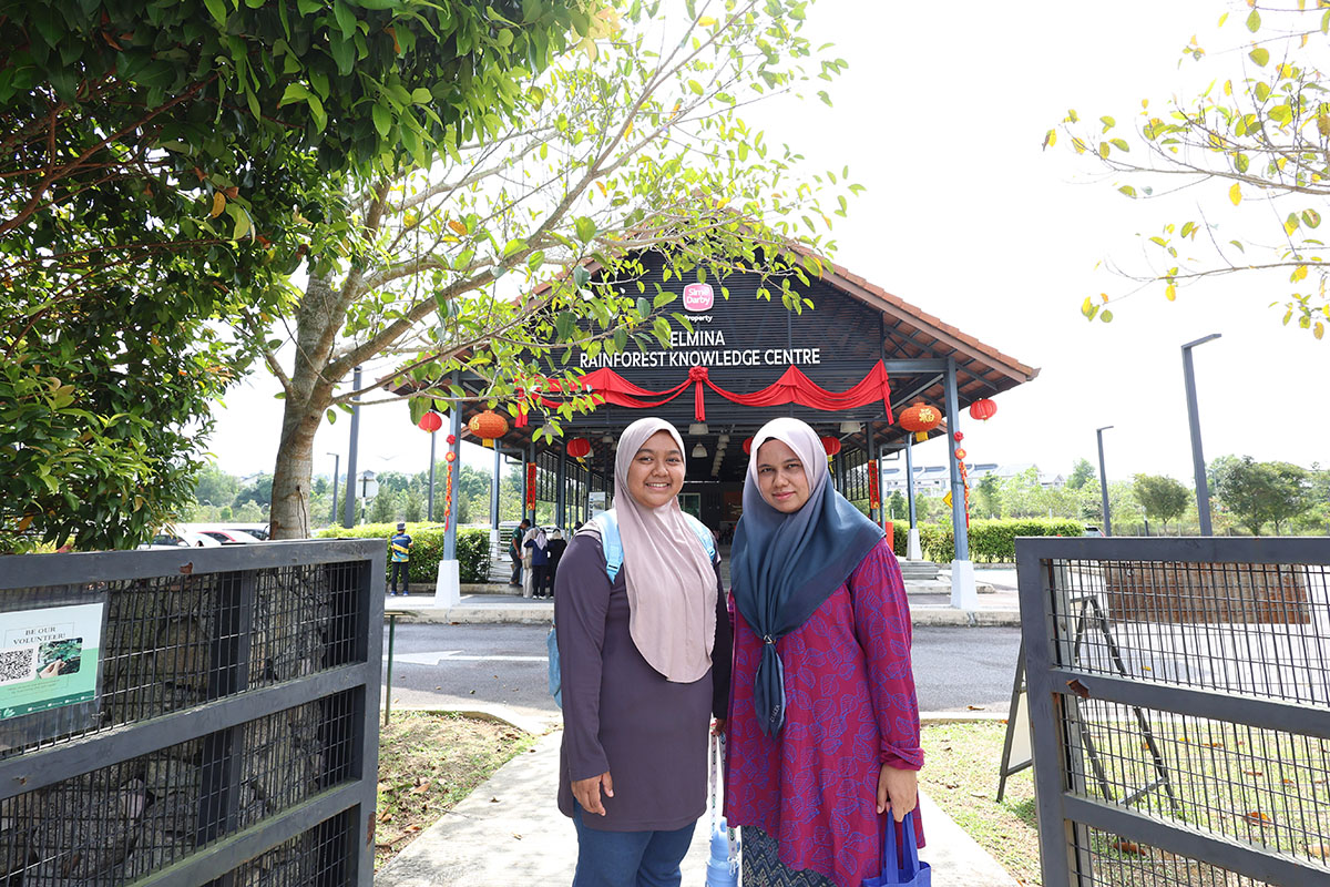 (From left) Nur Syafina at ERKC's weekend workshop who enjoyed the planting session and found the activities educational.