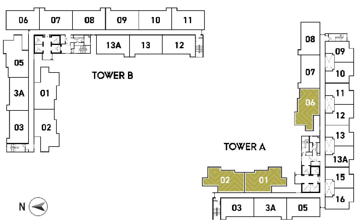 Tower A Keyplan Type B