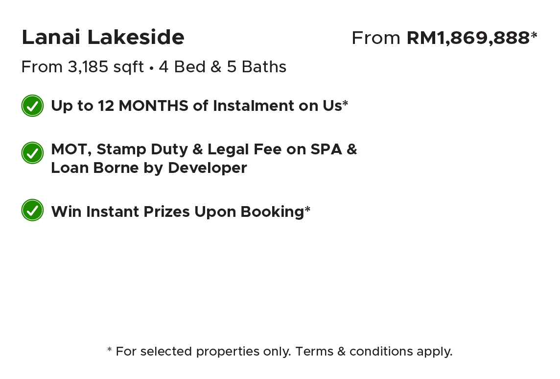 Lanai Lakeside promotional banner featuring the Greatest Deals 2026 campaign